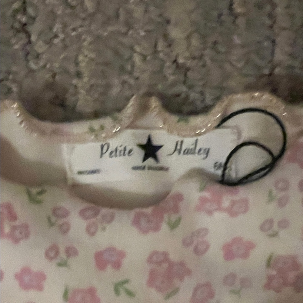 Petite Hailey Baby Girl PinkFloral Long Sleeve Tulle Dress 6M Spring Summer Bday - Picture 2 of 2